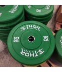 REA-Thor Fitness Färgade Bumper Viktskivor Helt i Gummi 50mm